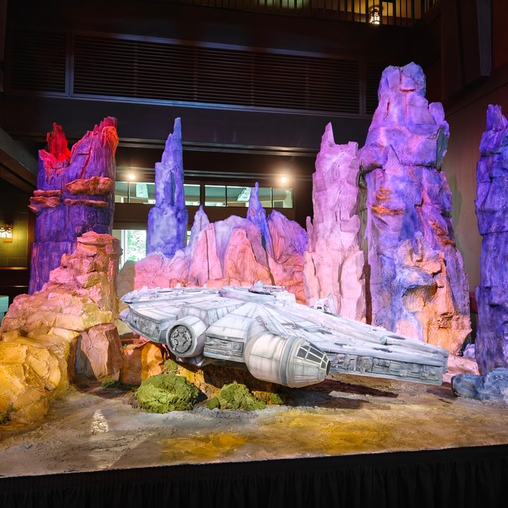 Millennium Falcon sugar sculpture taken with the OnePlus 12R main camera.