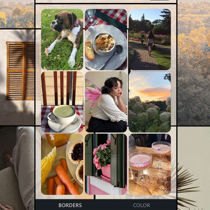 Creating a collage in Photoshop Express.