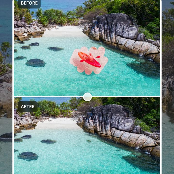 Removing items in Lightroom.