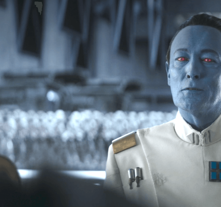 Grand Admiral Thrawn as seen in an episode of Ahsoka.