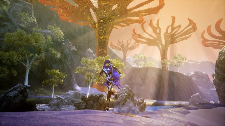 The protagonist runs through an open world in Shin Megami Tensei V: Vengance.