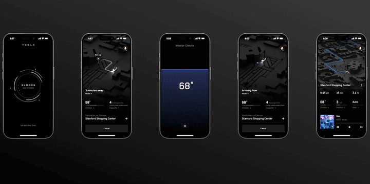 Tesla's robotaxi app.