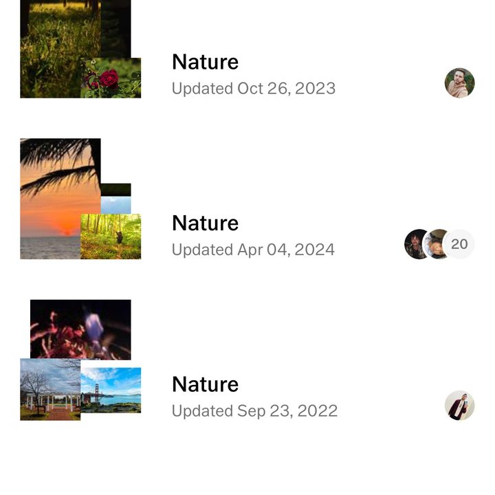 Collections in VSCO.