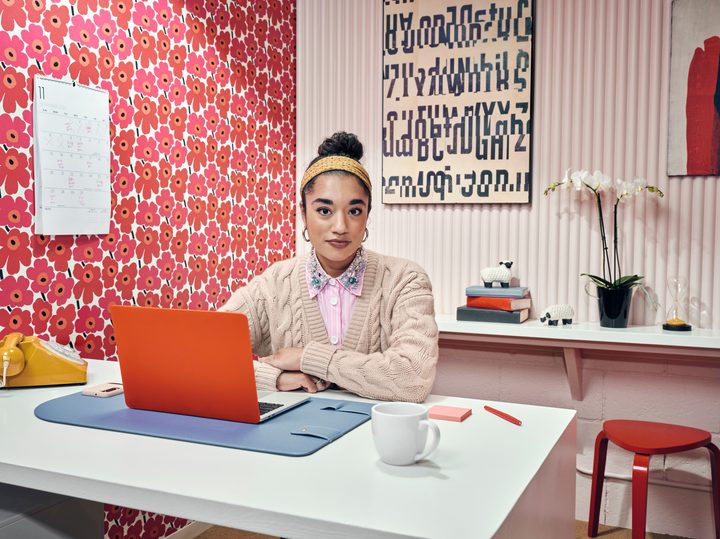woman using Upwork to find top-tier talent