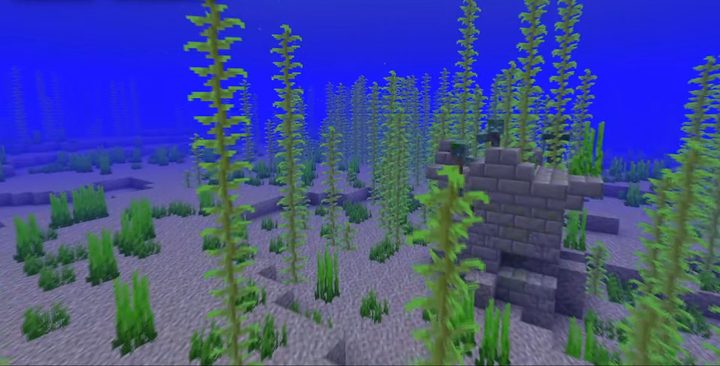 The ocean in Minecraft.