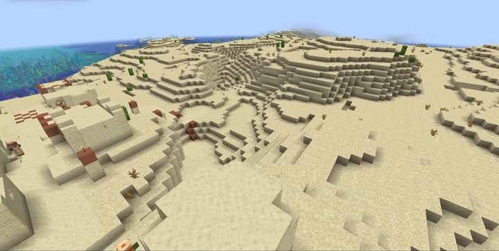 A desert in Minecraft.