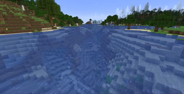 A river in Minecraft.
