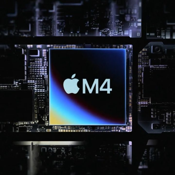 An official rendering of the Apple M4 chip.