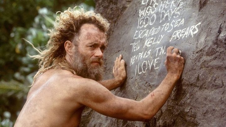 Tom Hanks in Cast Away.