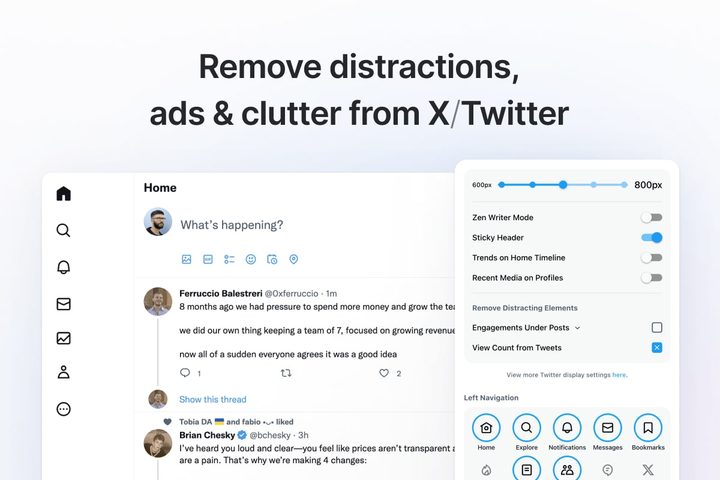 The Minimal Theme for Twitter / X Firefox extension.