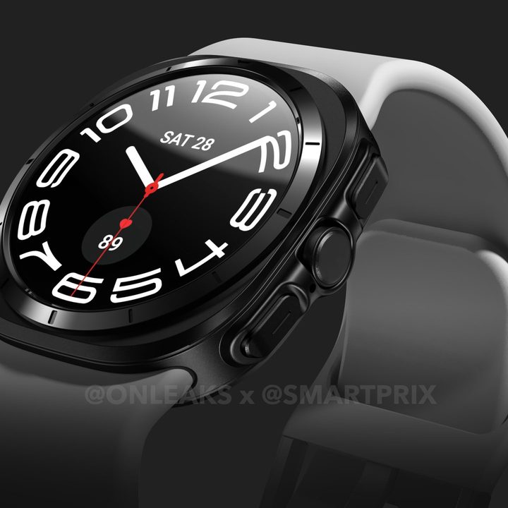 Samsung Galaxy Watch 7 Ultra square dial leaked render.