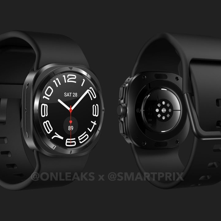 Samsung Galaxy Watch 7 Ultra square dial leaked render.