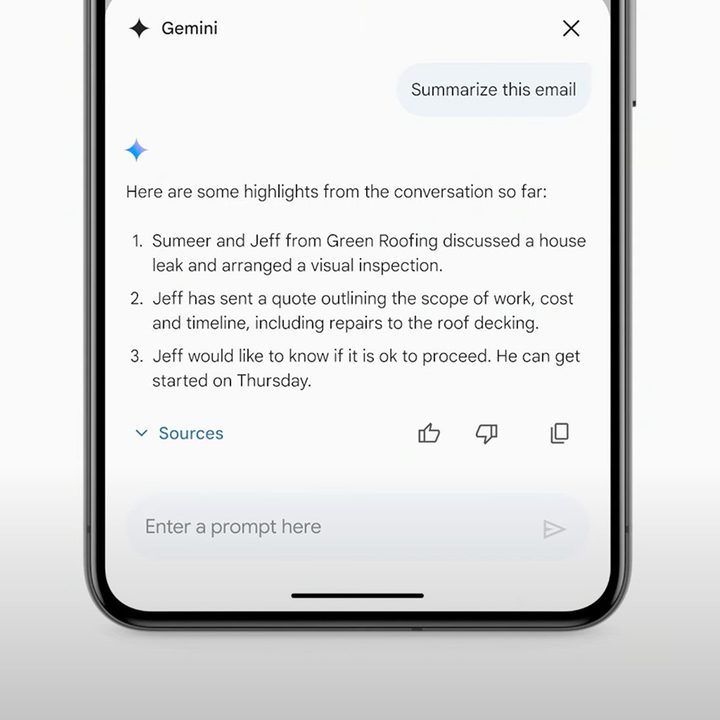 Gmail email summary