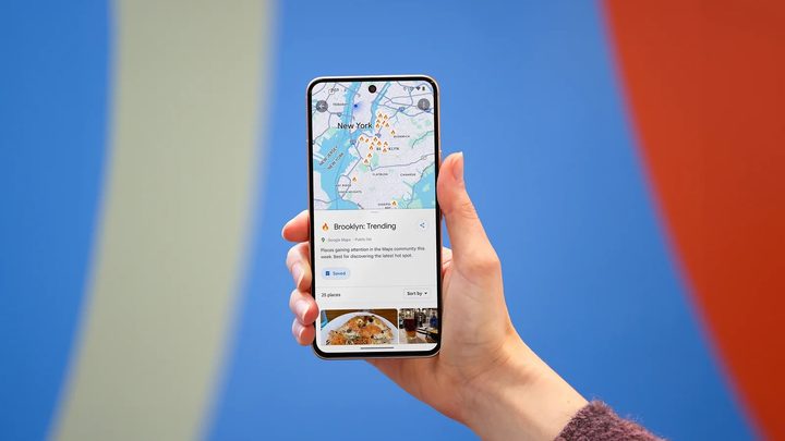 Redesigned Google maps.