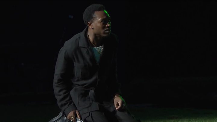 Ato Blankson-Wood as Hamlet in Great Performances.