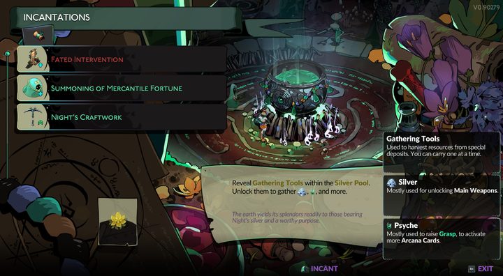 The incantation to make a pick in Hades 2
