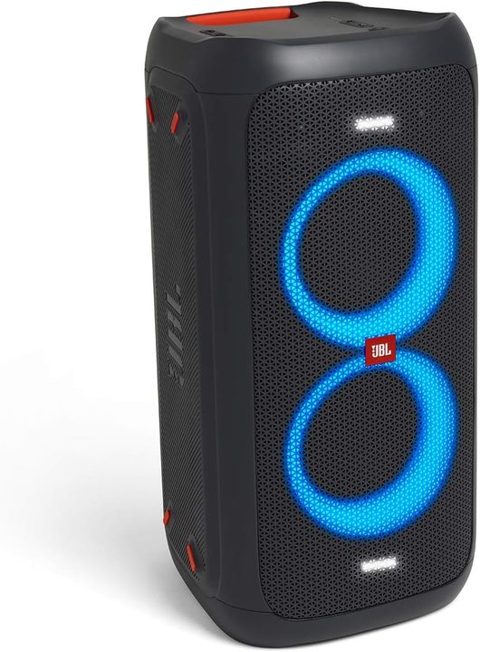 A JBL PartyBox 100 on a white background.