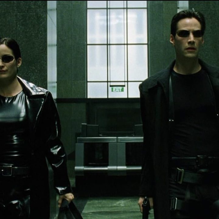 Trinity and Neo in The Matrix
