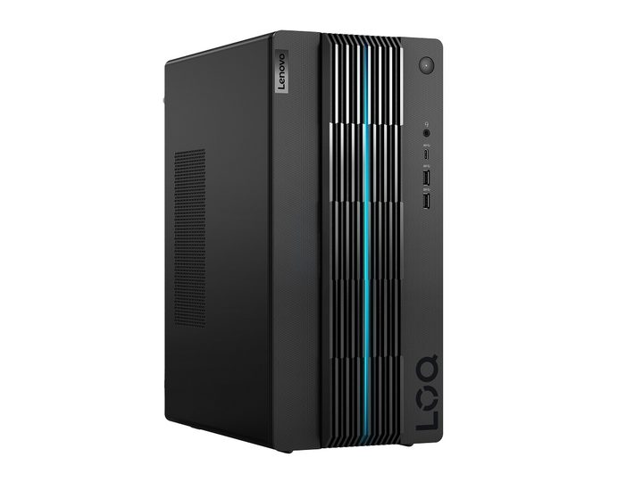 The Lenovo LOQ Tower Gaming Desktop on a white background.