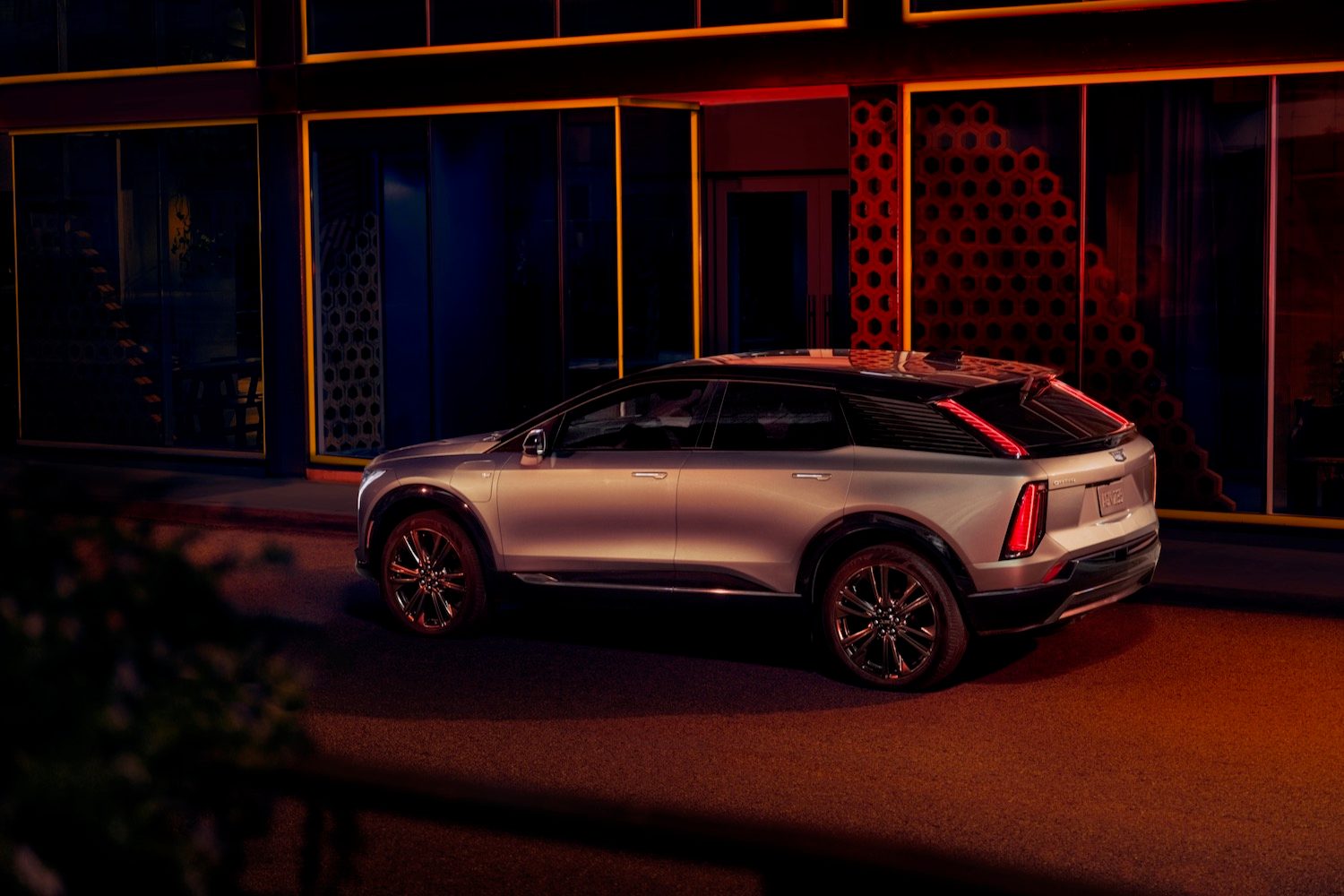 2025 Cadillac Optiq rear three quarter view.
