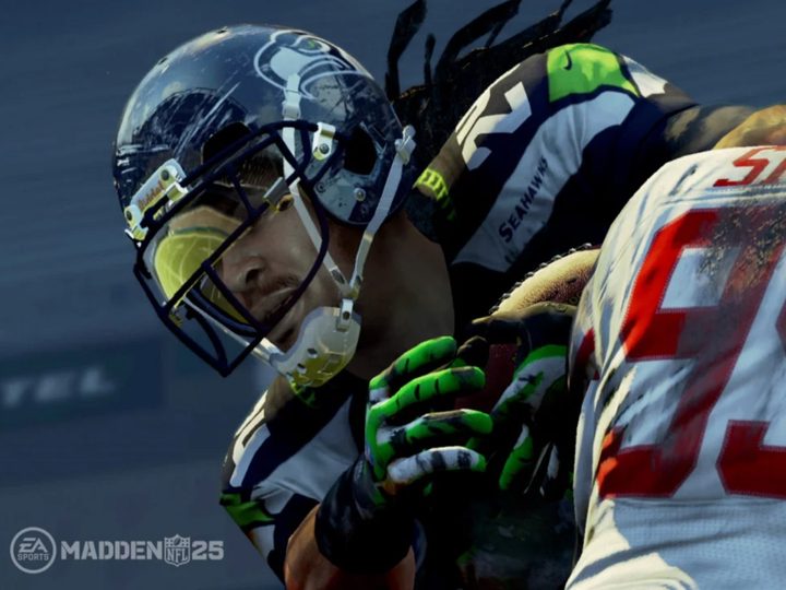A screenshot of Seattle Seahawks' Marshawn Lynch in Madden NFL 25.