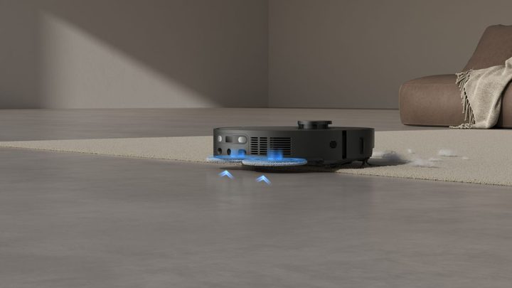 The Dreame X40 Ultra vacuuming the floor.