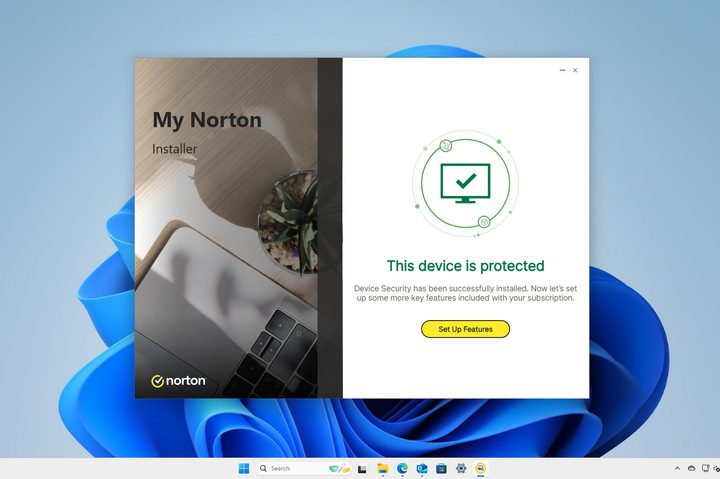 My PC was protected as soon as Norton's installer finished.