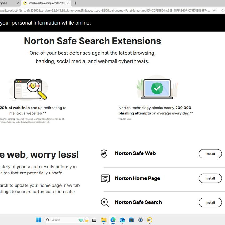 Norton offers several browser extensions and Safe Web is the best.