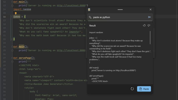 Preview window for code checking PowerToys in Windows 11.