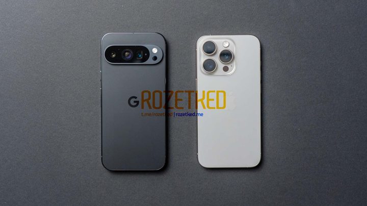 Pixel 9 Pro and iPhone 15 Pro size.