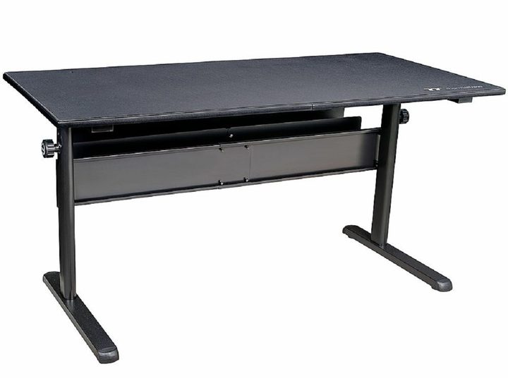 The Thermaltake Level 20 GT Battlestation gaming desk on a white background.