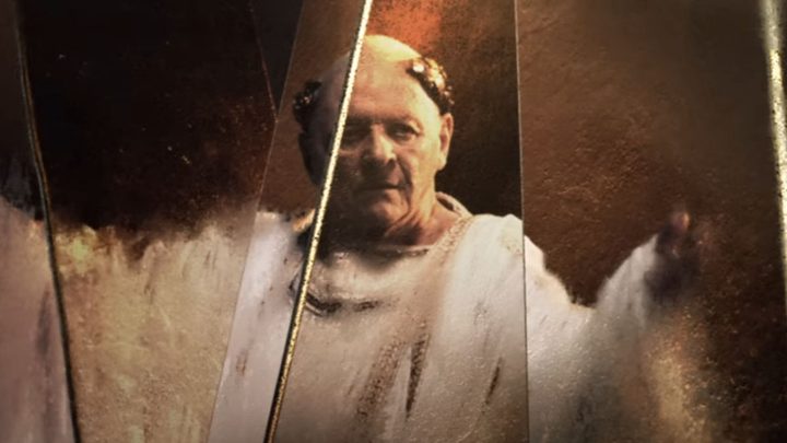 Anthony Hopkins in promo art for Those About To Die.