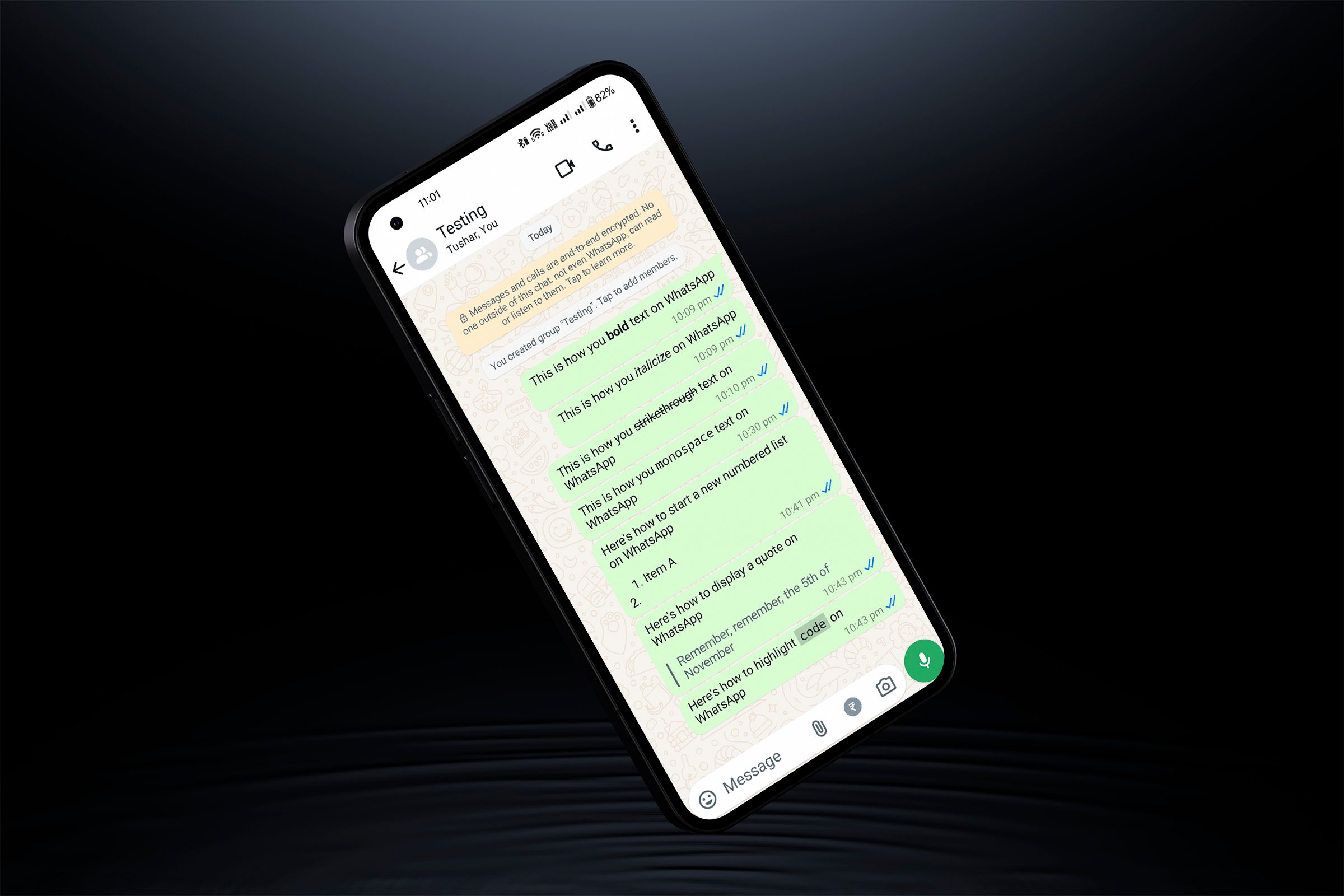 How to format text in WhatsApp