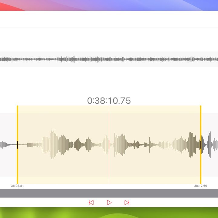 The Just Press Record app in macOS Sonoma.