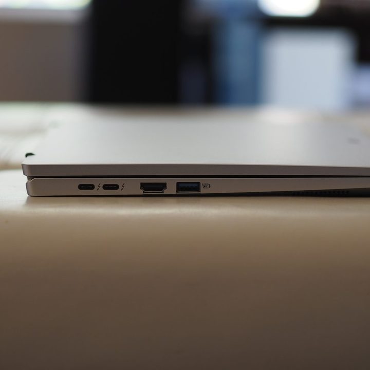 Acer Swift Go 14 left side view showing ports.
