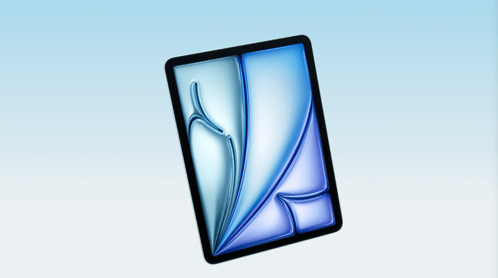 An official photo of the 2024 iPad Air.