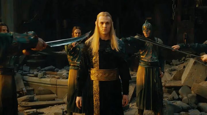 Soldiers surround Sauron in The Rings of Power season 2.