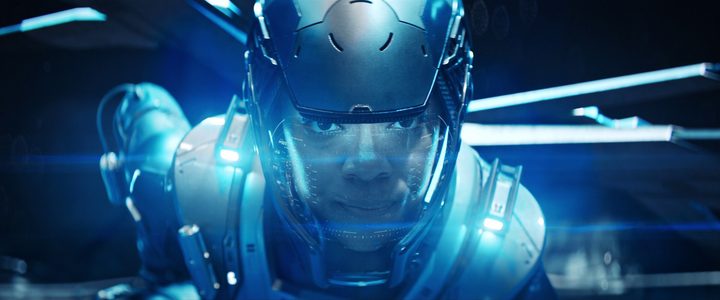 Michael Burnham flies the Red Angel suit in Such Sweet Sorrow, Part 2