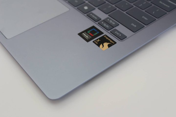 The badges on the Galaxy Book4 Edge.