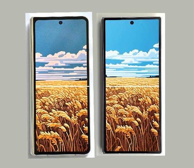 Rumor: Samsung Galaxy Z Fold 5 next to a Galaxy Z Fold 6.