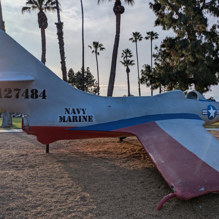 Plane at park playground taken with Google Pixel 8a.