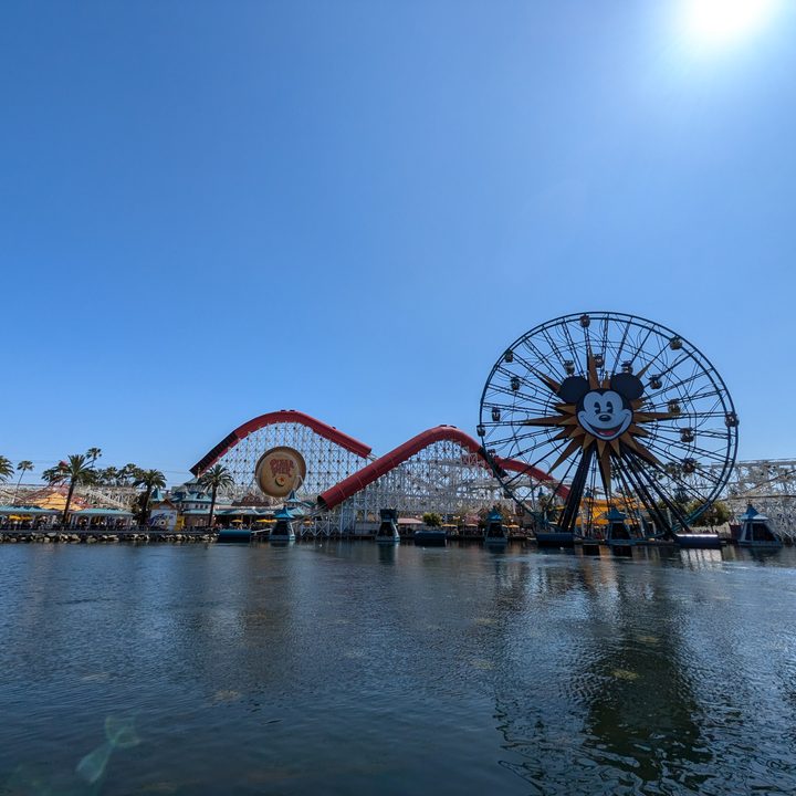 Pixar Pier at DCA taken with Google Pixel 8a.