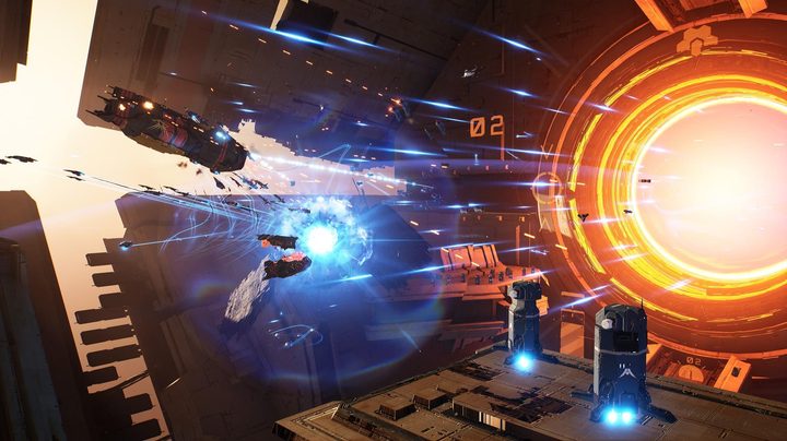 The Khar-Kushan mothership gets ready for hyperspace travel in Homeworld 3.