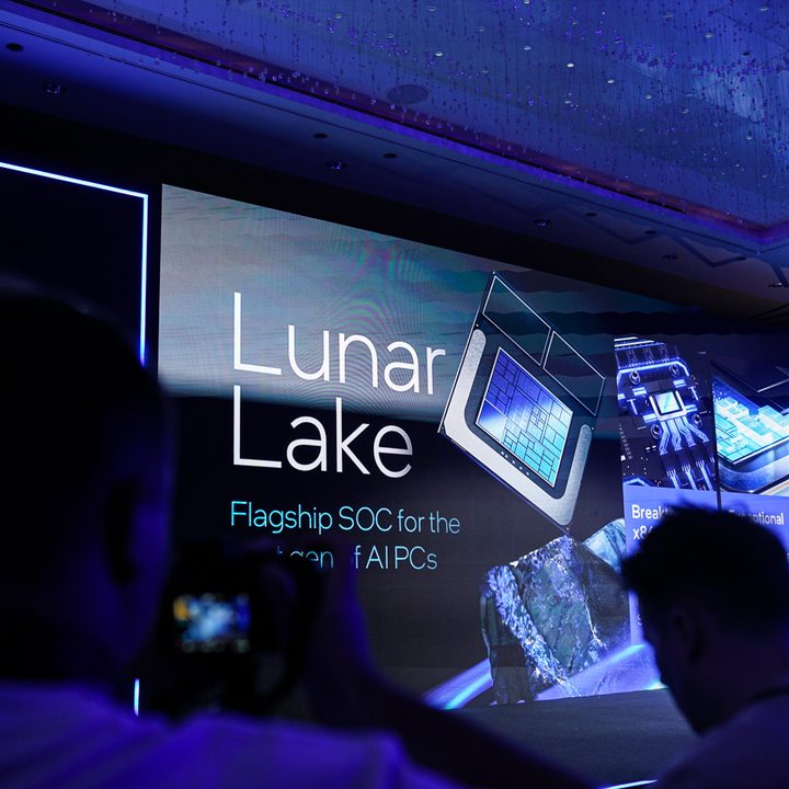 Intel announcing its Lunar Lake CPUs.