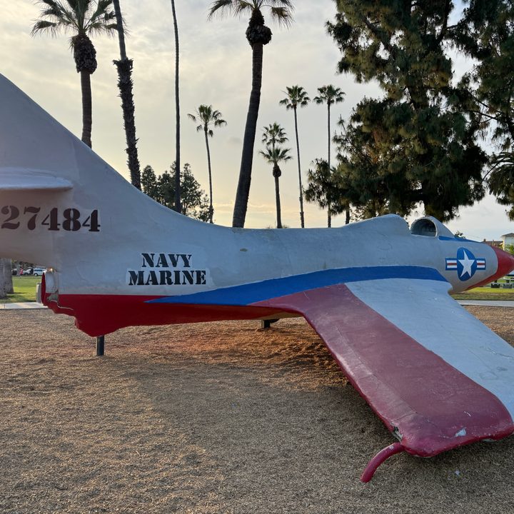 Plane at park taken with iPhone 15 Pro.