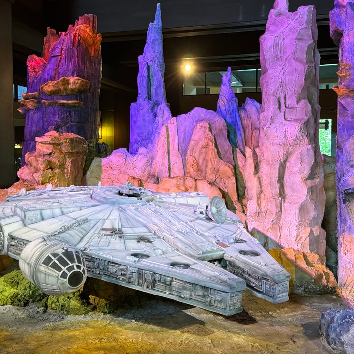 Millennium Falcon sugar sculpture taken with iPhone 15 Pro.