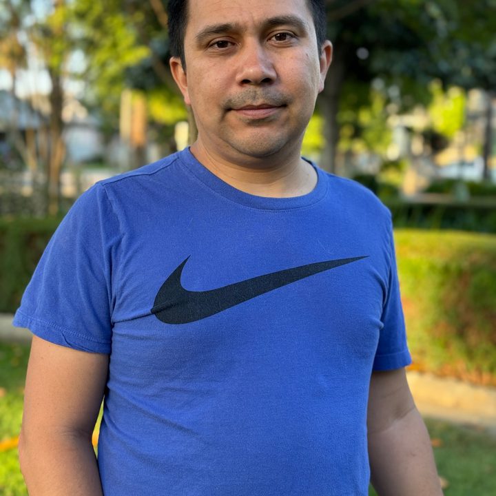 Portrait of man taken with iPhone 15 Pro.