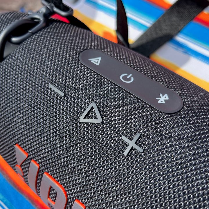 The JBL Xtreme 4 Bluetooth speaker.