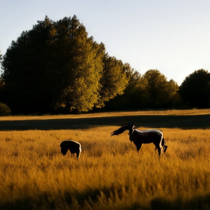 A photo of some sheep in a field, after edits using Magic Editor.
