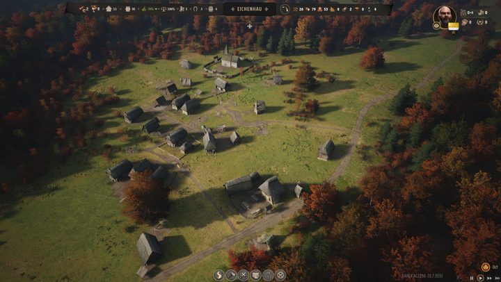 Manor Lords village.